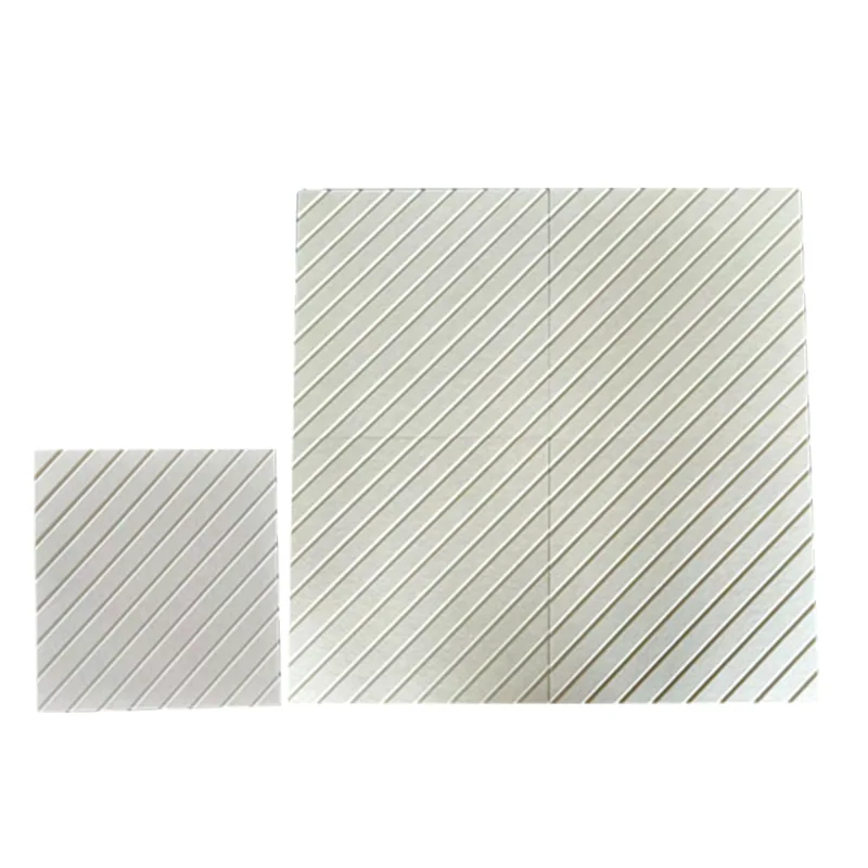 Акустичен панел со беж V-жлеб PET филц